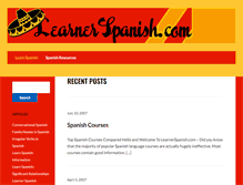 Tablet Screenshot of learnerspanish.com